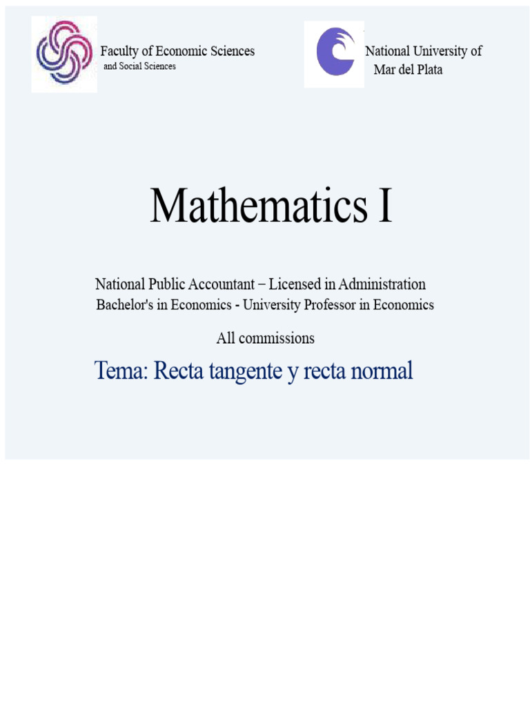 Tangent and Normal Lines Explained | PDF | Tangent | Derivative