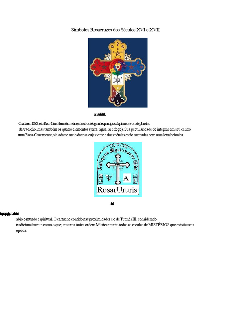 Símbolos Rosacruzes e Seus Significados | PDF | Rosacrucianismo ...