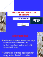 Solunum Fonksiyon Testleri: Spirometri