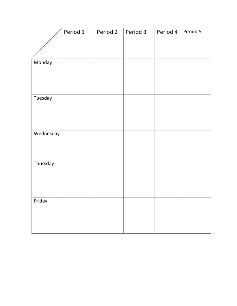 Weekly Schedule Overview | PDF
