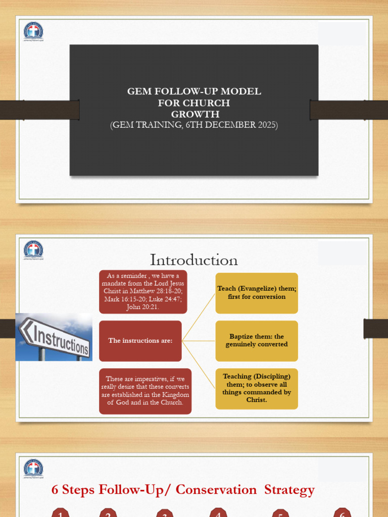 GEM Follow-Up Model for Church Growth | PDF | Jesus