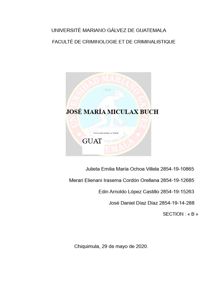José María Miculax Buch : Tueur en série guatémaltèque | PDF | Tueur en ...