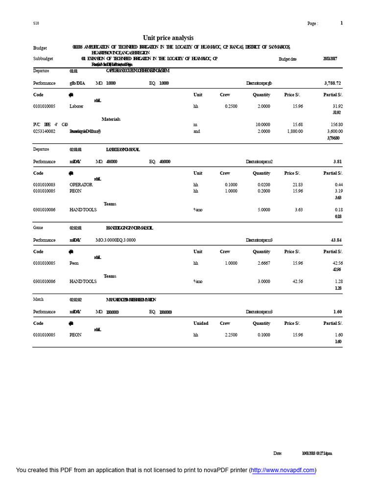 Cost Analysis Unit Prices PDF | PDF | Concrete | Secondary Sector Of ...