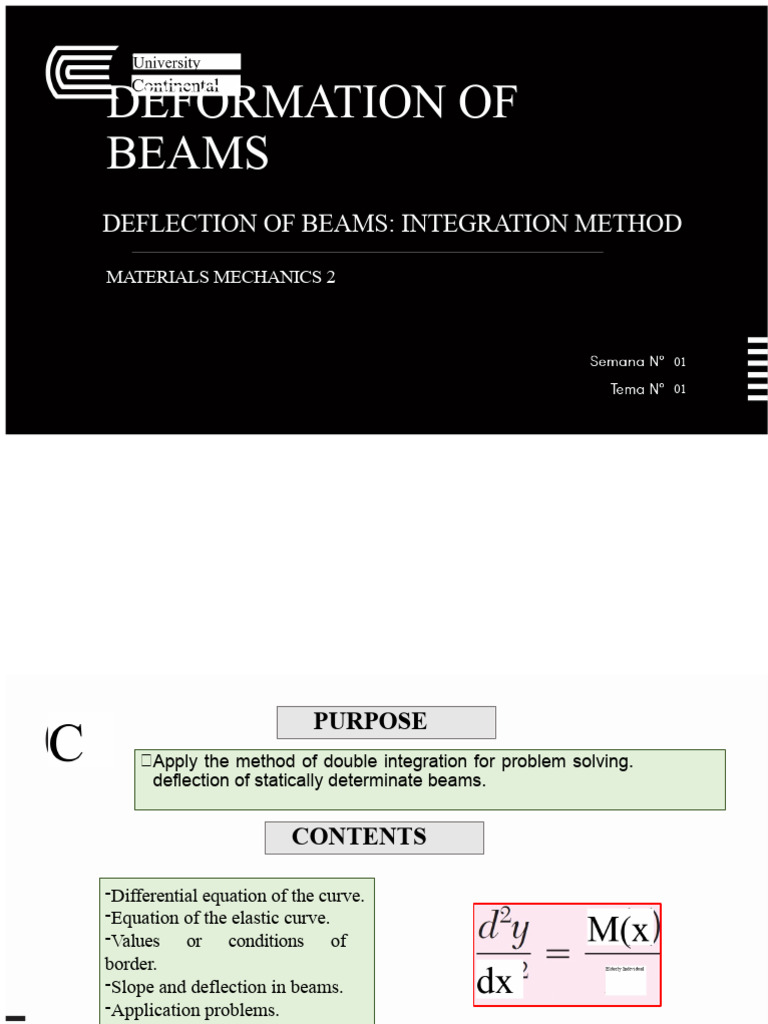 Beam Deflection: Double Integration Method | PDF | Bending | Beam ...