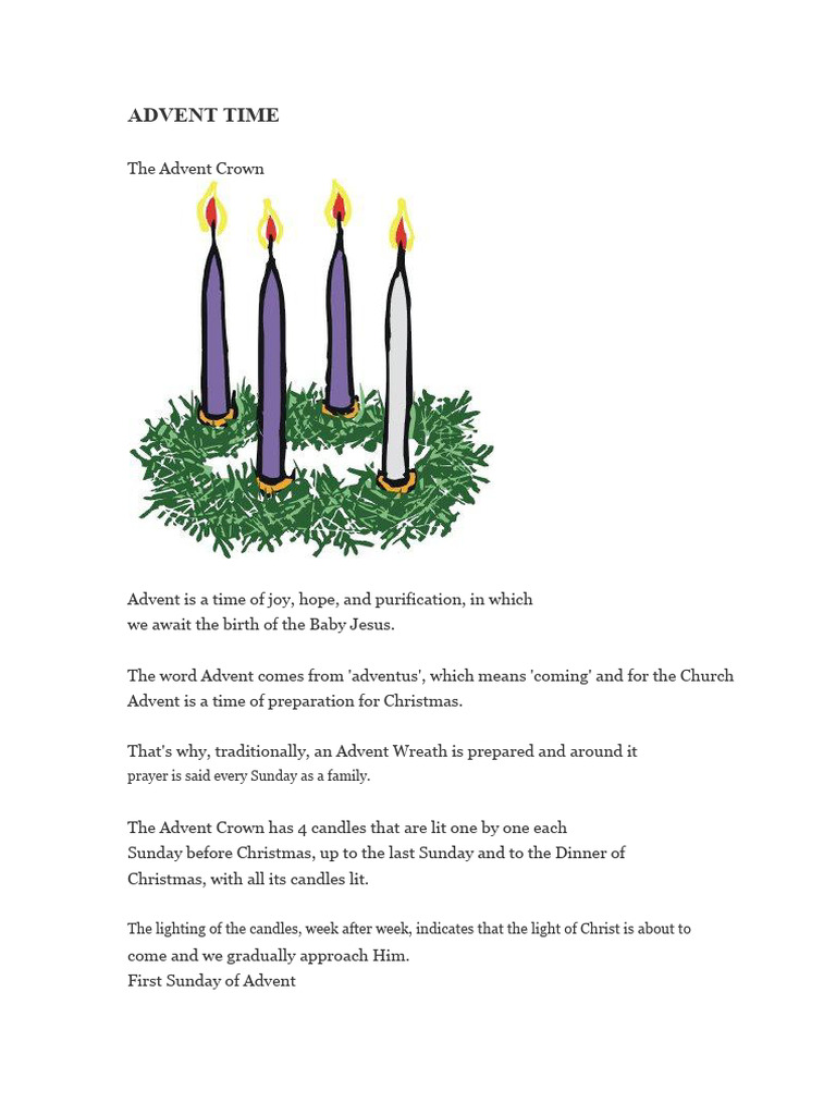 Advent Wreath Candle Lighting Guide | PDF | Advent | Jesus