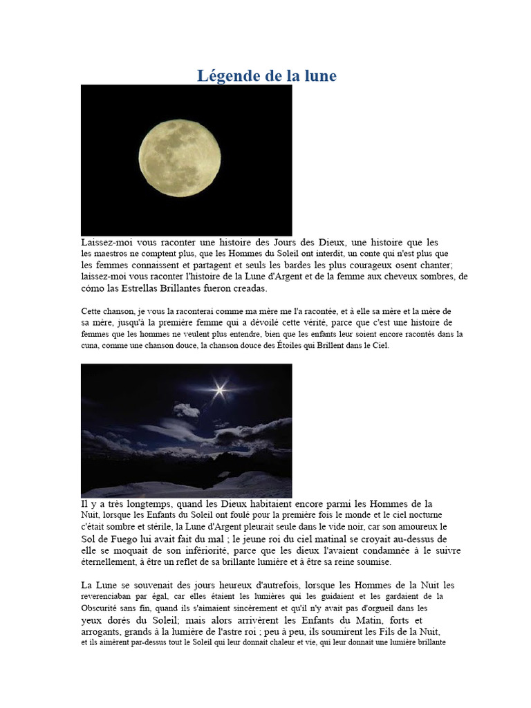 Légende de la Lune et de l'Amour Interdit | PDF | Lune