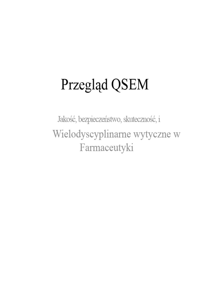 Prezentacja Przeglądowa QSEM | PDF