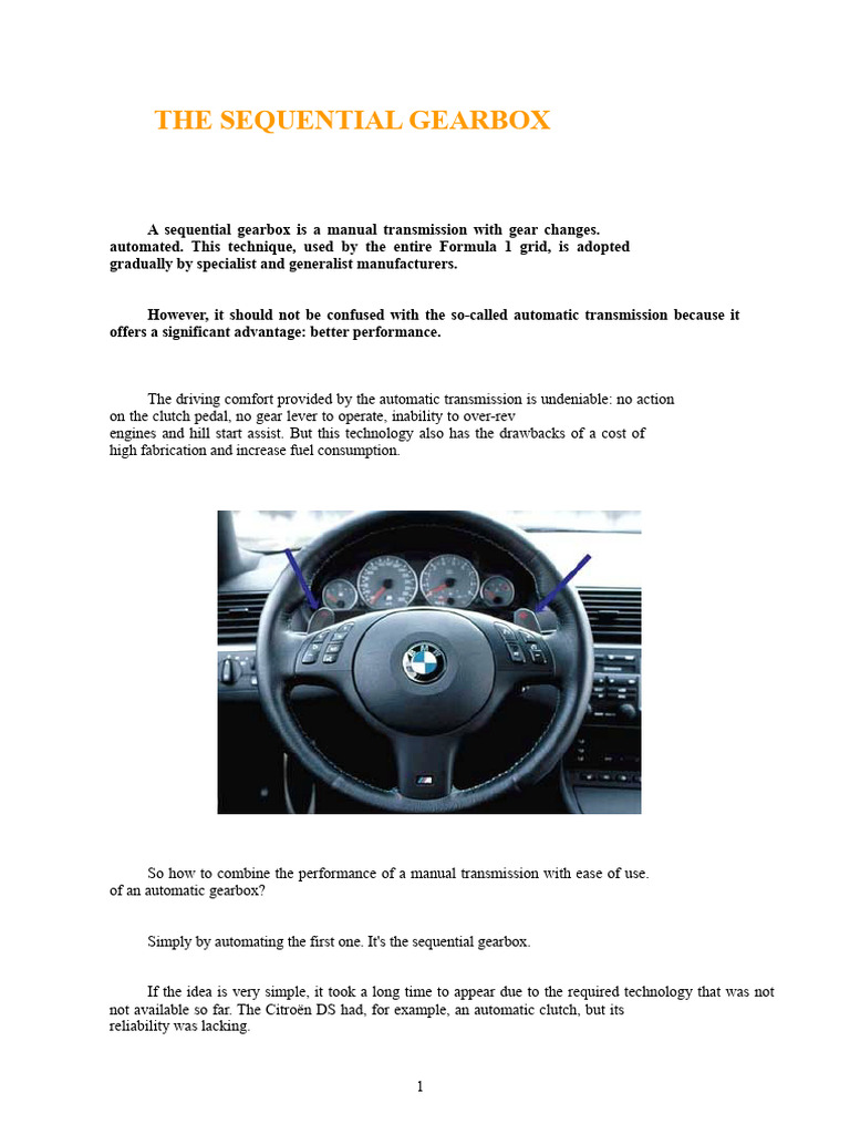 Understanding Sequential Gearboxes | PDF | Manual Transmission ...