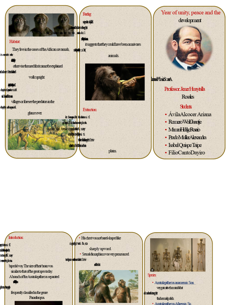 Triptych - Australopithecus Man | PDF | Pliocene | Pleistocene