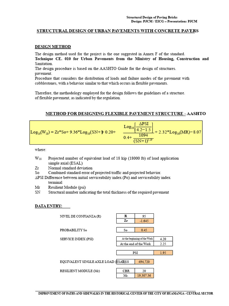 Structural Design of Paving Bricks | PDF | Road Surface | Sidewalk