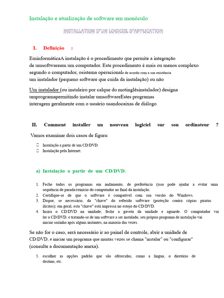 Guia de Instalação de Software em PC | PDF | Internet | Programas