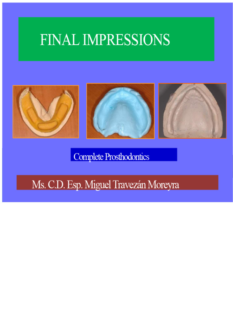 Final Impressions-Practice | PDF | Plaster | Tongue