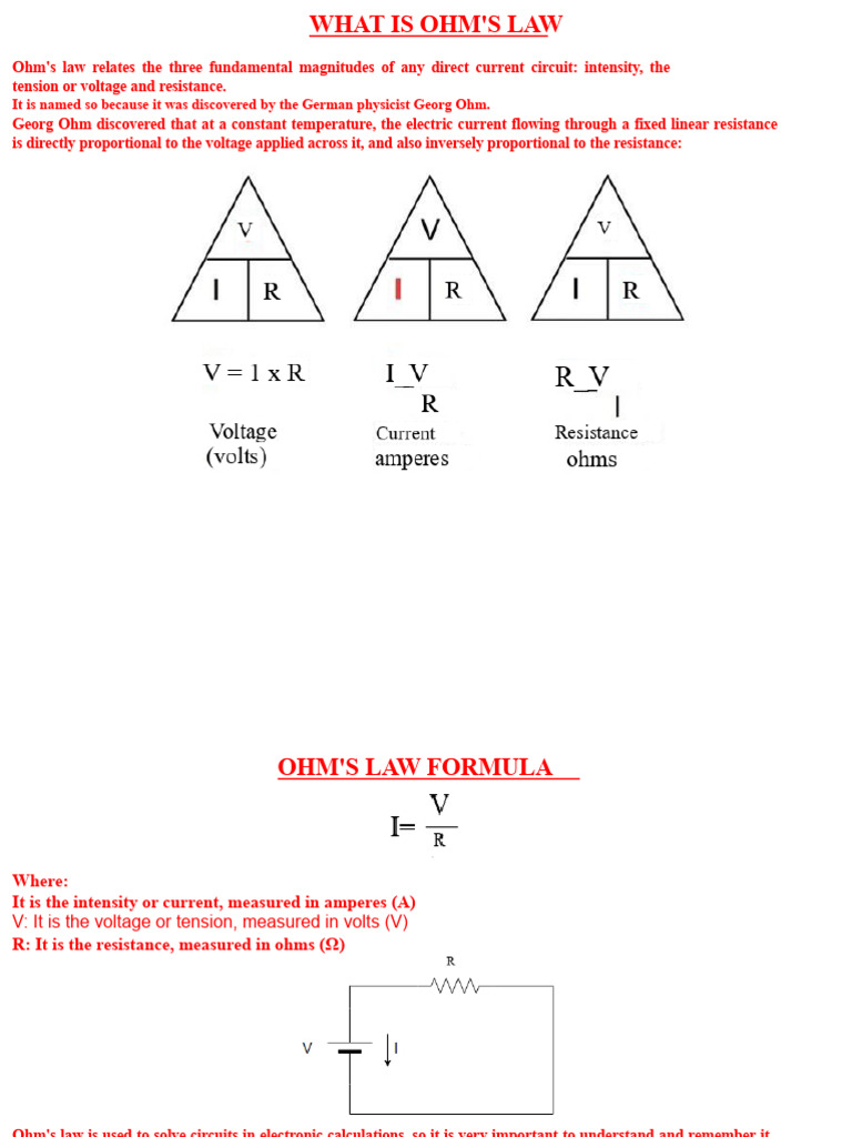 Understanding Ohm's Law Explained | PDF | Voltage | Quantity