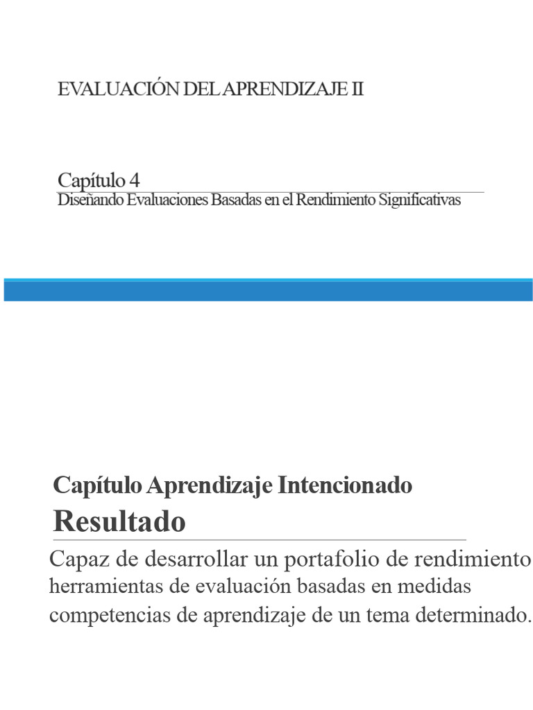Evaluaciones Basadas en el Rendimiento | PDF | Evaluación | Rúbrica ...