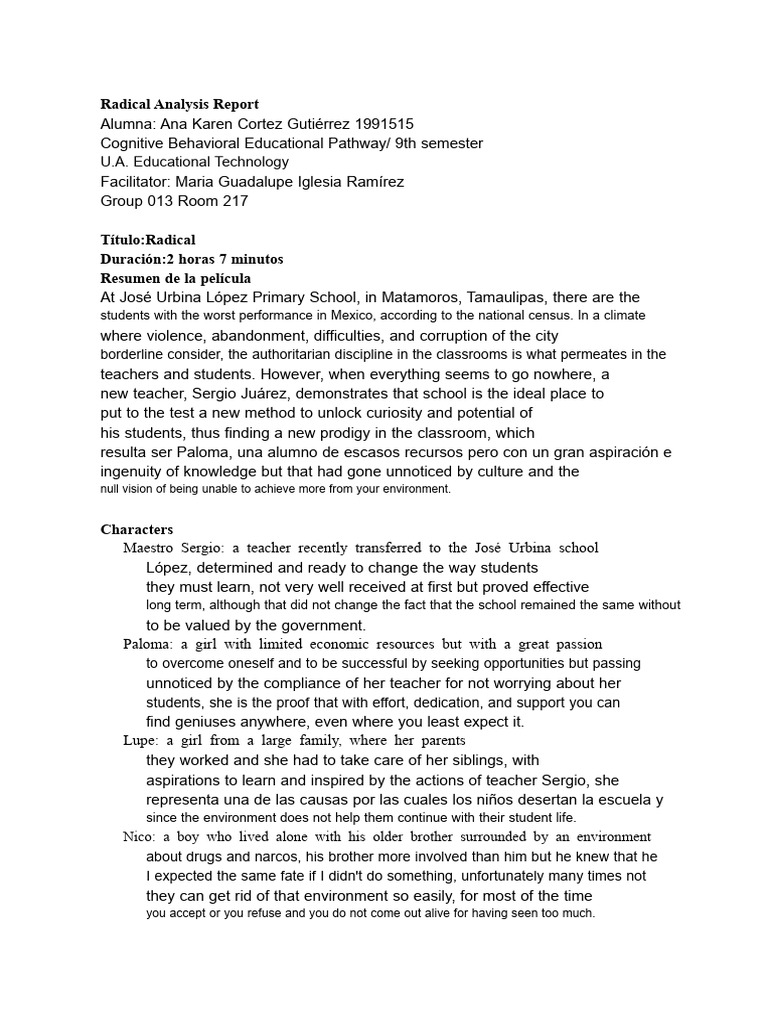 Radical Analysis of Educational Reform | PDF | Teachers | Behavioural ...