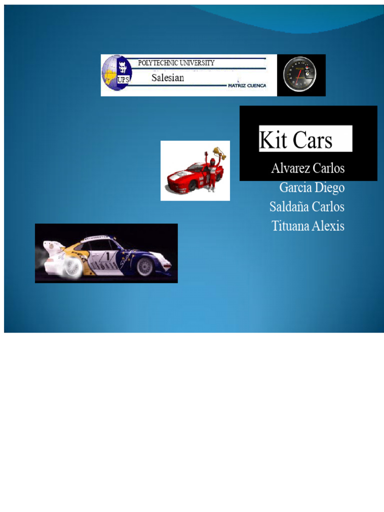 History and Types of Kit Cars | PDF | V8 Engine | Land Vehicles