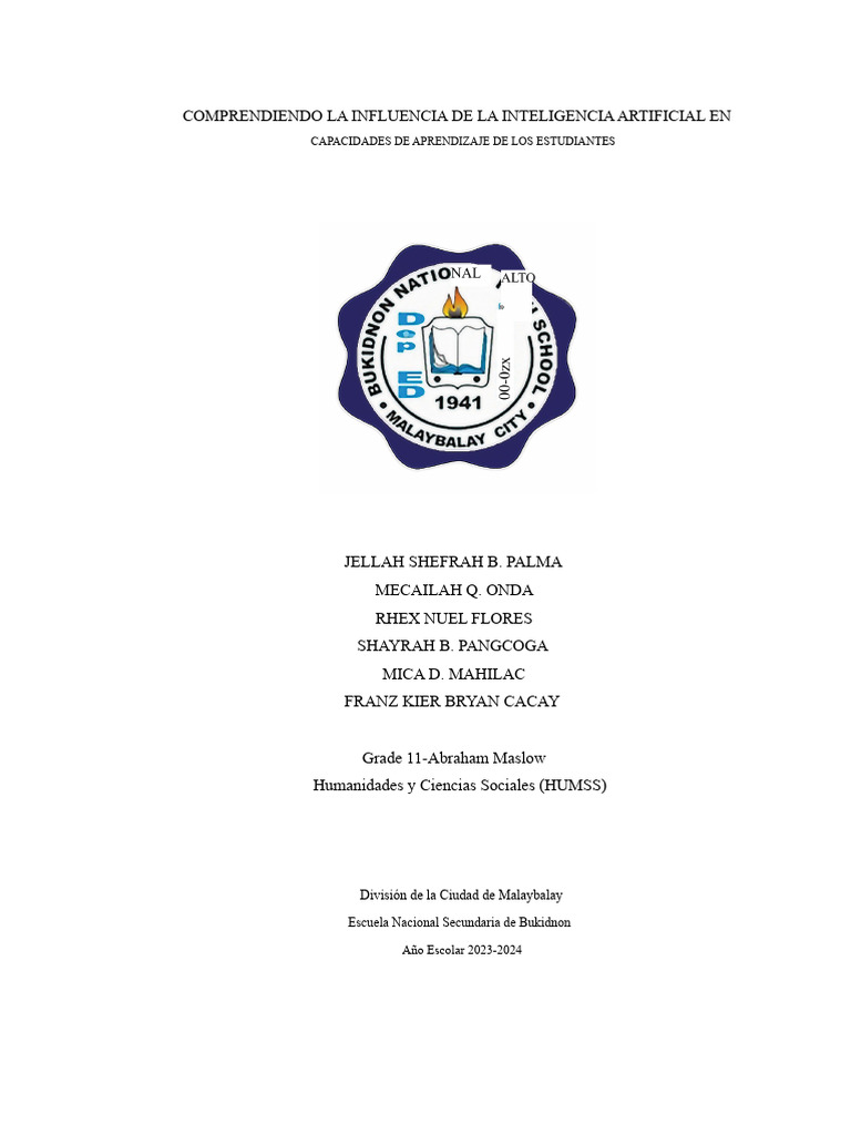 Impacto de la IA en el Aprendizaje Estudiantil | PDF | Inteligencia ...