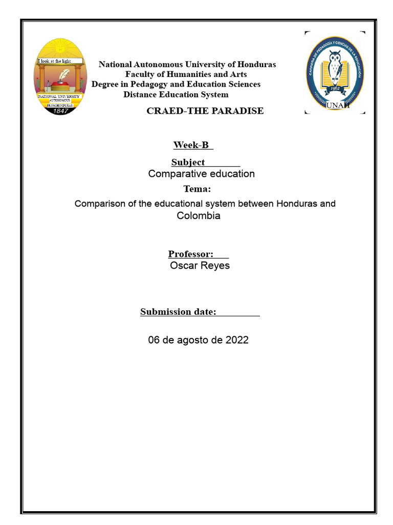 Comparative Education Report | PDF | Methodology | Academic Degree