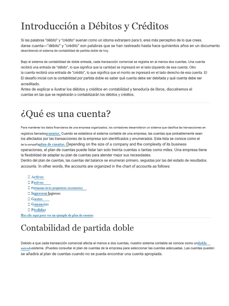 Guía de Débitos y Créditos en Contabilidad | PDF | Contabilidad | Bancos