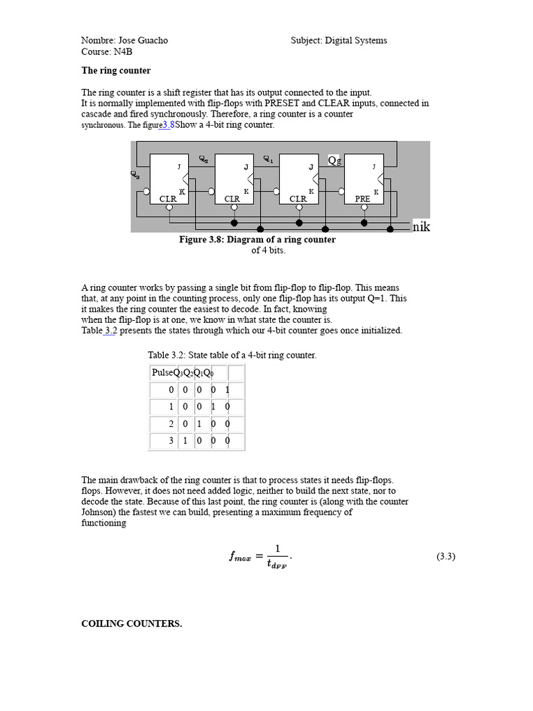 Understanding Ring and Ripple Counters | PDF | Electronic Oscillator ...