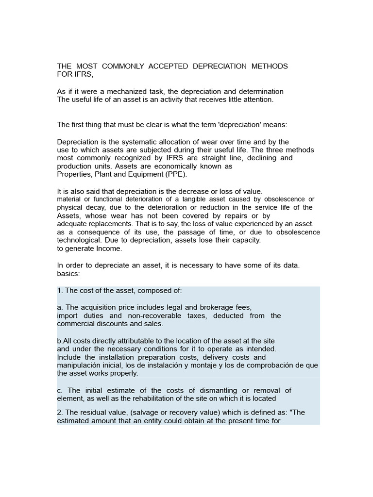 Common Depreciation Methods Explained | PDF | Depreciation | Fixed Asset
