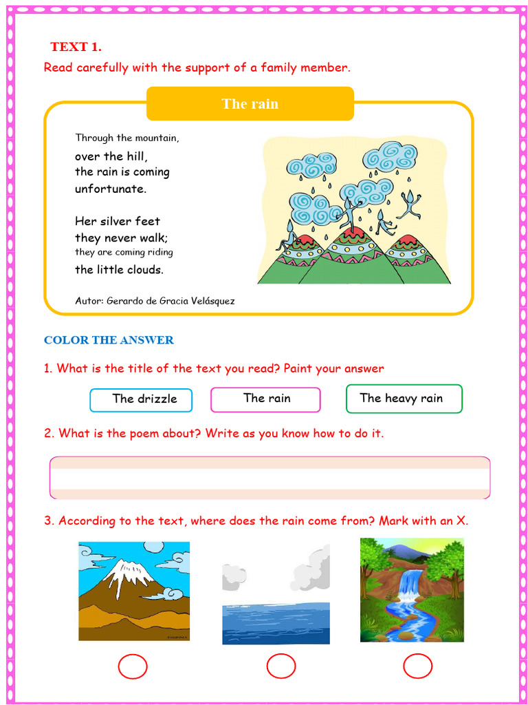 Understanding "The Rain" Poem | PDF