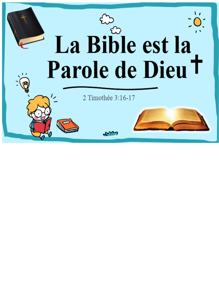 La Bible : Parole de Dieu et Transformation | PDF