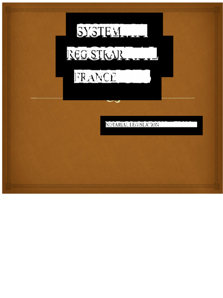 French Registry System | PDF | Justice | Crime & Violence