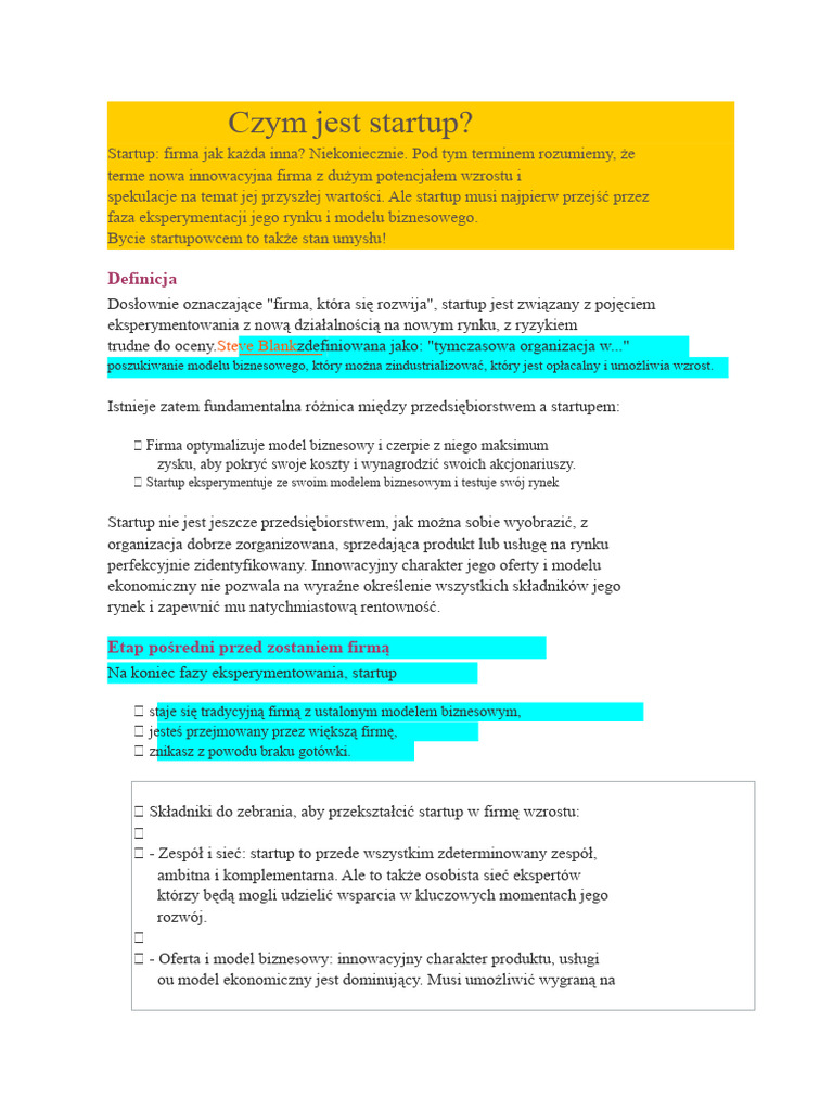 Startup | PDF