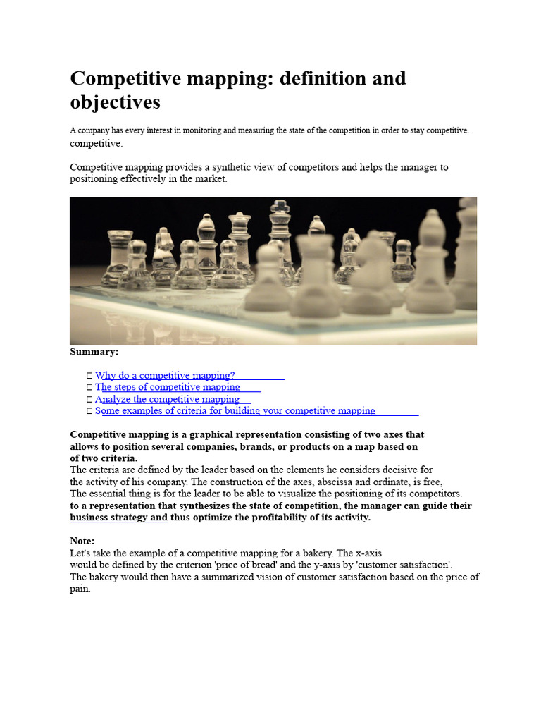 Competitive Mapping: Definition & Steps | PDF | Cartesian Coordinate ...