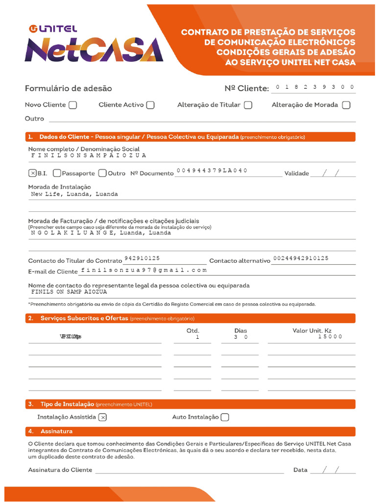 Unitel Contract | PDF | Subscription Business Model | Prices