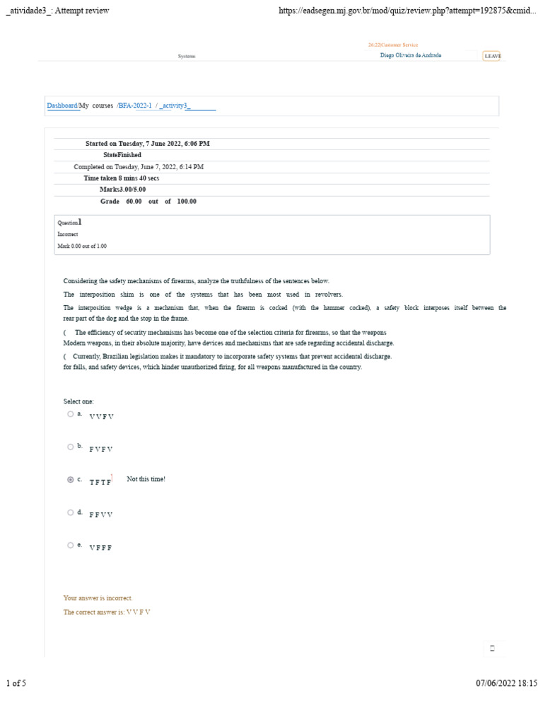 Activity3 - Attempt Review | PDF | Firearms | Projectile Weapons