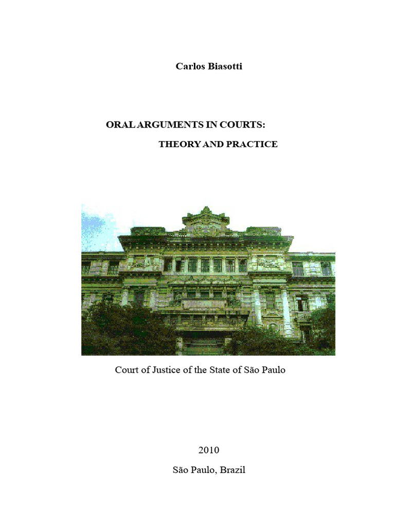 Oral Argument in the Courts - Book | PDF | Rhetoric | Judge