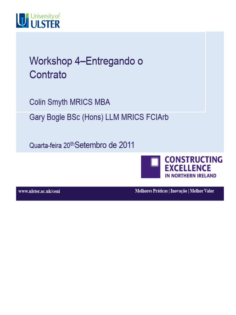 Entregando Contratos: JCT e NEC | PDF | Avaliação de risco | Despesa