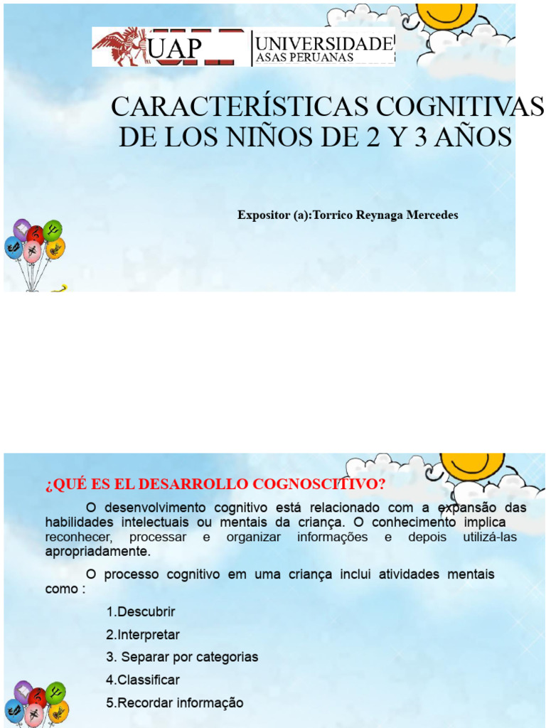 Desenvolvimento Cognitivo em Crianças de 2 a 3 Anos | PDF | Pensamento ...