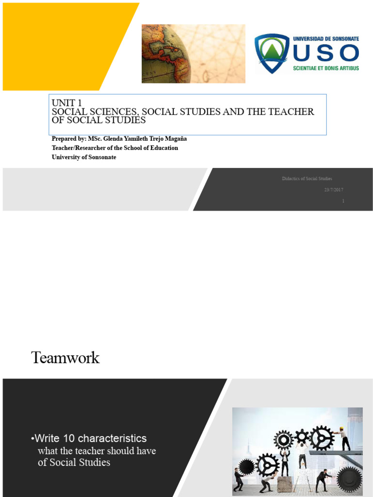 Unit 1 Social Sciences Social Studies and The Teacher | PDF | Social ...