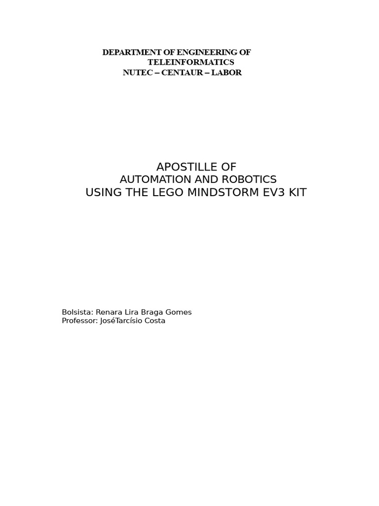LEGO Mindstorm EV3 Automation Guide | PDF