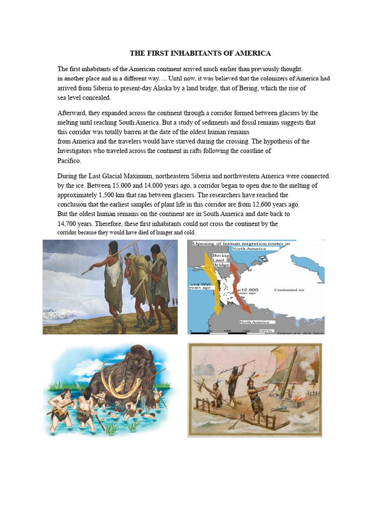 The First Inhabitants of America | PDF | Geography | Science