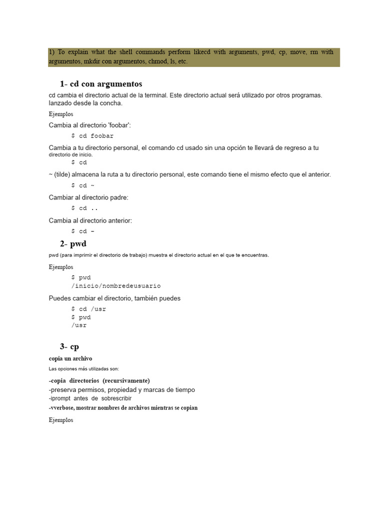 Comandos Esenciales de Shell en Linux | PDF | Archivo de computadora ...