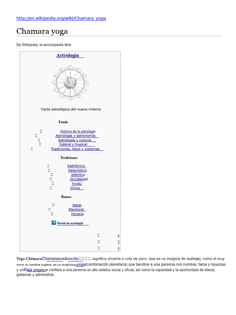 Chamara Yoga: Significado y Beneficios | PDF | Astrología | Ciencia ...