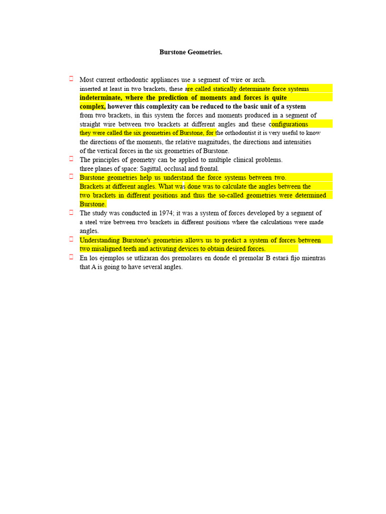Understanding Burstone Geometries in Orthodontics | PDF | Orthodontics ...