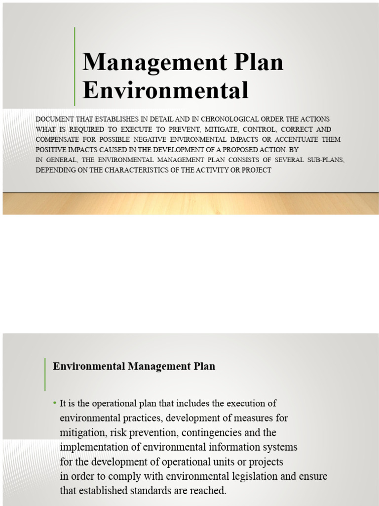 Environmental Management Plan | PDF