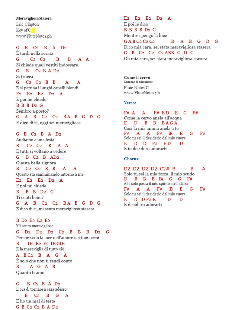 Note Di Flauto | PDF
