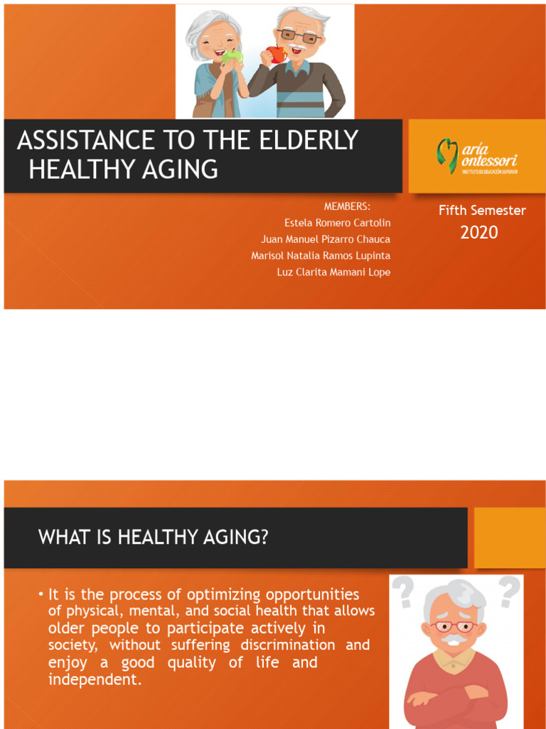 Healthy Aging - Assistance for the Elderly | PDF | Determinants Of Health