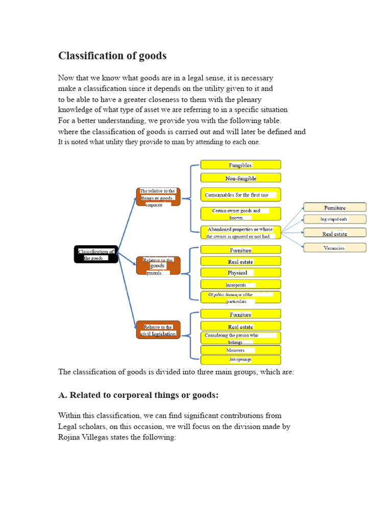 Classification of Goods Explained | PDF | Goods | Property