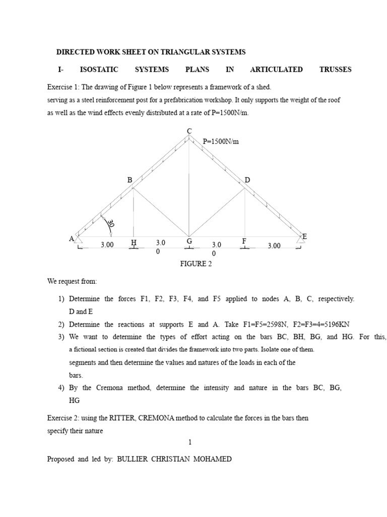 Triangular Systems in Articulated Trusses | PDF | Truss | Force