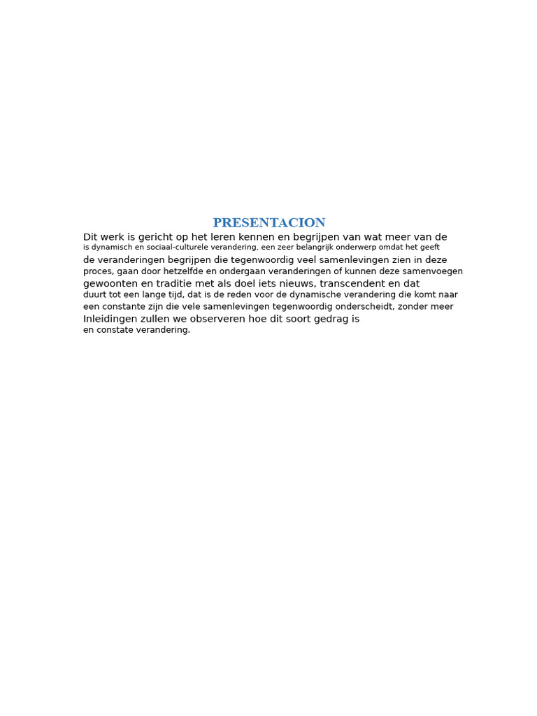 Volledige Structuur Verandering en Socioculturele Dynamiek | PDF