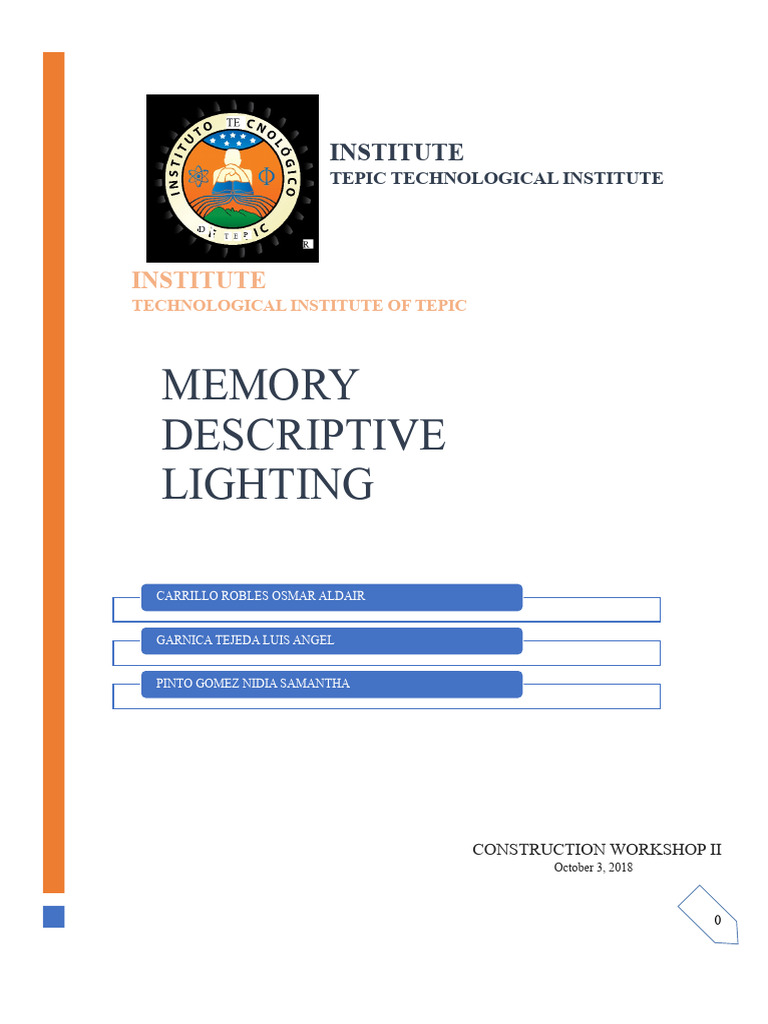 DESCRIPTIVE MEMORY LIGHTING.docx | PDF | Lighting | Verification And ...