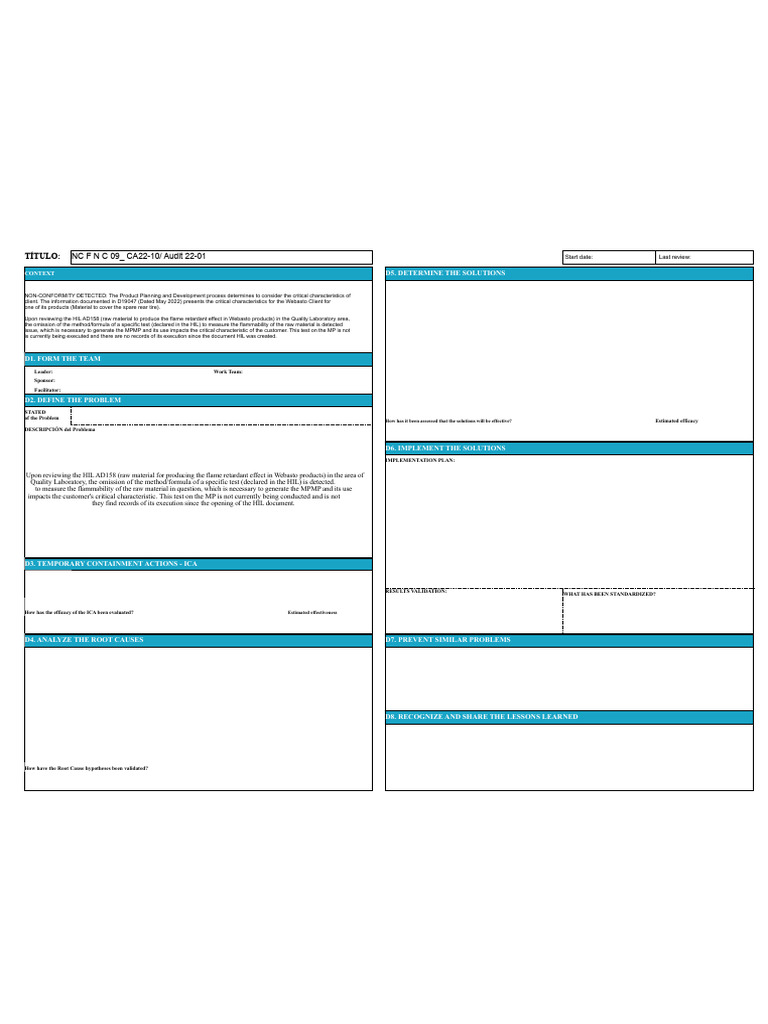 8D Format Example | PDF