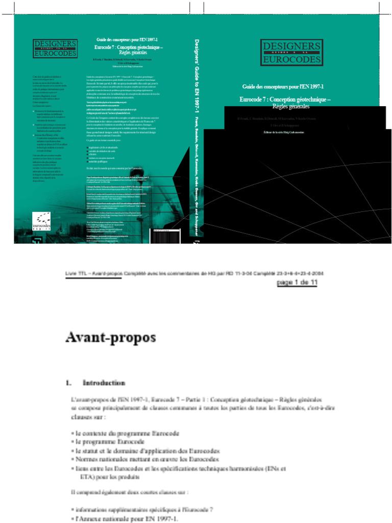 Guide Eurocode 7 : Conception géotechnique | PDF | Génie géotechnique ...